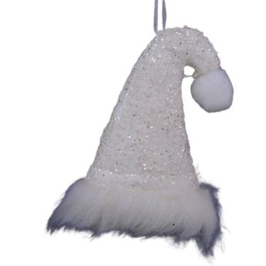 Imagem de Enfeite de Natal Le Gorro com Glitter Branco 12cm
