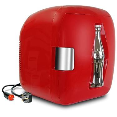 Imagem de Koolatron Geladeira Aquecedora Portátil de 7,9 L, Mini Geladeira para Quartos, Casa, Trailer, Carro e Viagem, Vermelha, Cromada, Com 12 Latas, Aquecedor Refrigerador Portátil