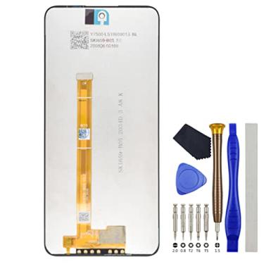Imagem de Substituição do conjunto de tela sensível ao toque do digitalizador LCD completo para LG K42 LMK420 LM-K420 Preto