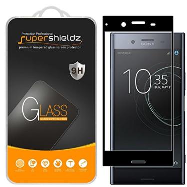 Imagem de Supershieldz Projetado para Sony (Xperia XZ Premium) protetor de tela de vidro temperado (cobertura de tela completa), antiarranhões, sem bolhas (preto)