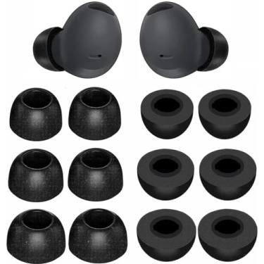 Imagem de JNSA Pontas auriculares de espuma de memória de substituição com cancelamento de ruído, tampão de ouvido, gel de ponta de ouvido compatível com Samsung Galaxy Buds 2 Pro, [cabe na capa], 6 pares