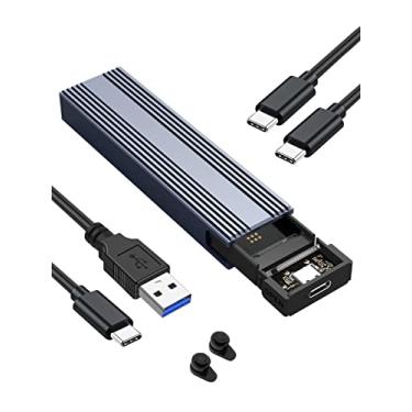 Imagem de V VCOM Gabinete Ssd M.2 Nvme, Gabinete Ssd Nvme Externo Usb C Sem Ferramentas, Adaptador M.2 Nvme para Usb, Usb 3.2 Gen2(10 Gbps) Suporta Uasp, Trim, M-Key(B + M Key) e Tamanho Em 2230/2242/2260/2280