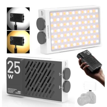 Imagem de ZHIYUN CINEPEER CM25 Luz de vídeo LED 25 W luz de câmera bicolor de bolso mini portátil embutida 2 * 2000mAh PD luz fotográfica de carga rápida 14000 Lux @ 2700K-6200K CRI 96+/TLCI 97+