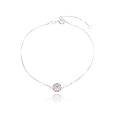 Imagem de Tornozeleira Mini Escamas Rosa de Prata 925 - Cirulli Pratas