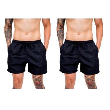 Imagem de Kit 2 Shorts Masculino Tactel Praia Liso Leve Academia Esportes - Obst