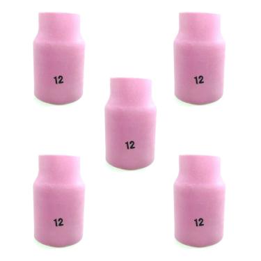 Imagem de Kit 5 Bocais De Cerâmica Gás Lens Nº12 Te461 Tocha Tig Oximig