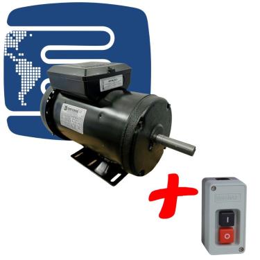 Imagem de Motor Elétrico Monofásico 2Cv 4 Pólos Baixa Rotação Blindado Ip44 110/220 V 60Hz C/Chave