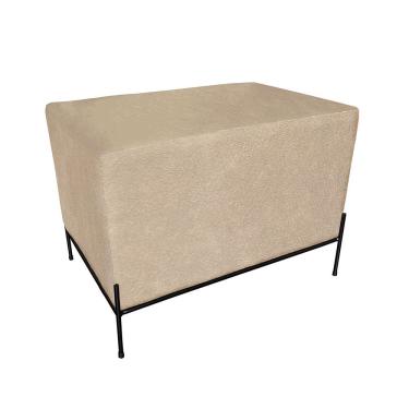 Imagem de Puff Design Barcelona Preto E Bege - Cor: Preto