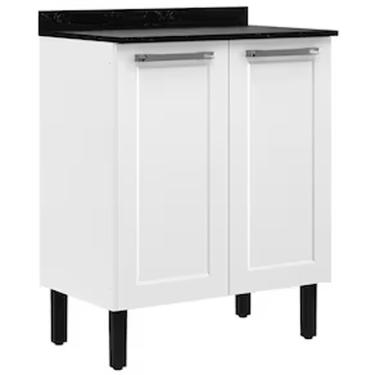 Imagem de Balcão Duplo Itatiaia Florença Com 2 Portas E 2 Prateleiras Branco