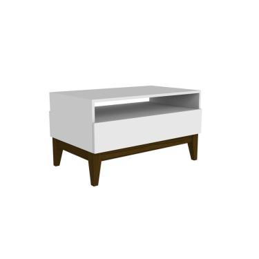 Imagem de Mesa De Centro 80cm 1 Gaveta Fresh Branco-imbuia