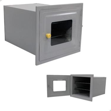 Imagem de Forno Para Fogão A Lenha Nº 3 - Sem Cinzeiro Frente De Vidro Cinza