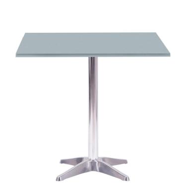 Imagem de Mesa Delta Em Alumínio 75 Cm (alt) Base Em X Tampo Mdp Quadrado 80 Cm (larg) X 2,50 Cm (alt) Cinza
