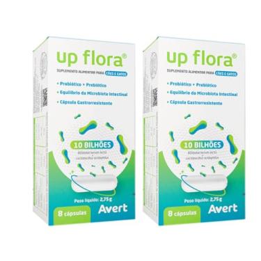 Imagem de Kit 2 Up Flora Probiótico Suplemento Cão E Gato 8 Cápsulas