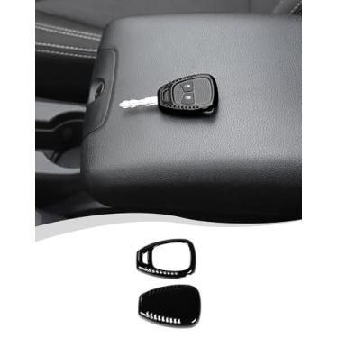Imagem de Hoolcar Capa de chaveiro com controle remoto para Jeep Wrangler JK JKU 2007-2017, para Jeep Compass 2008-2016, para Jeep Patriot 2011-2016, preto