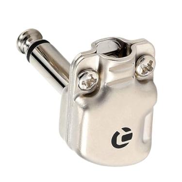 Imagem de Colaxi Efeitos de guitarra Conector de pedal Mono machos plug de 1/4 polegada ângulo reto ângulo reto de baixo ruído plugue de conector Pedal Board Audio