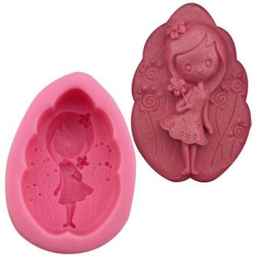 Imagem de Molde Silicone Menina Boneca Princesa Resina Fondant Biscuit - LUYKE