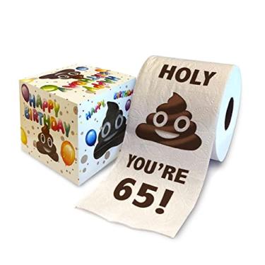 Imagem de Printed TP Papel Higiênico Para Presente De Aniversário 65 Anos - Piada Engraçada Festa Anos, Novidade, Presentes Únicos E Felizes Homens, Mulheres Amigos, 500 Folhas