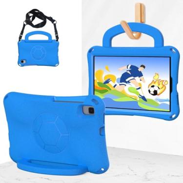Imagem de Compatível com Samsung Galaxy Tab A9 8,7 polegadas modelo 2023 (SM-X110/SM-X115) Capa para tablet leve à prova de choque para crianças com alça e suporte(Blue)