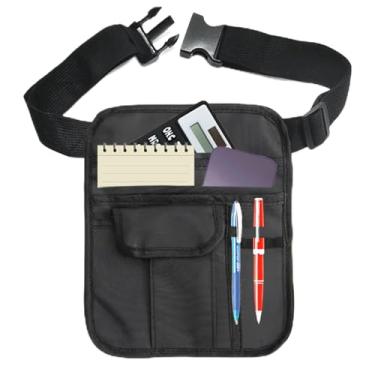 Imagem de Ulifebetter Bolsa de cintura para servidor, bolsa de acessórios para avental de servidor, bolsa de servidor, aventais com bolsos, cinto ajustável, bolsa de garçonete, bolsa utilitária, bolsa de
