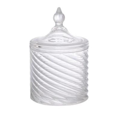 Imagem de Potiche Bombonier Baleiro Vidro Decoração Shell Bala Tampa - Haüskraft