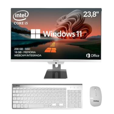 Imagem de Computador Completo Intel Core I5 All In One 16gbram Ssd256gb Wifi tela 23,8 pol Full HD Windows 11 (Branco)