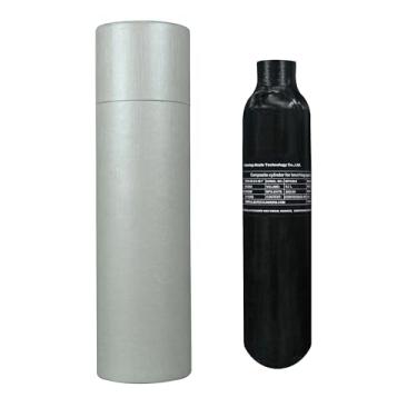 Imagem de TUXING Tanque de ar de fibra de carbono 4500Psi 0,3L 18Cu em 300cc Pcp HPA garrafa, cilindro de gás, paintball caça para PCP Air Rifle Gun Daystate e FX Thread M18 * 1,5 (tanque de ar 0,3L pcp)