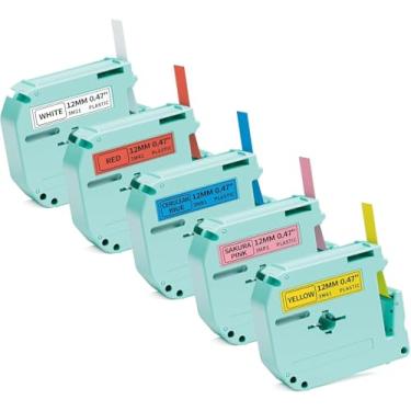 Imagem de Vixic Fita colorida compatível com Brother Ptouch PT-M95 PTM95 PT-65 PT-70 PT-70BM, fita M de 12 mm 0,47 polegadas M-K 131 M-K231s 431s 531s 531s 631s 731s, M960 M950 refil para etiquetadora, pacote