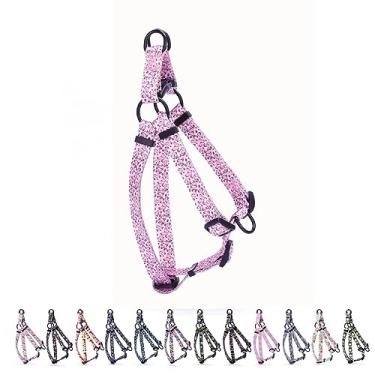 Imagem de Peitoral fofo para cães pequenos e médios grandes, estampa bonita sem puxão, frente única para animais de estimação ao ar livre, fácil caminhada ajustável para cachorrinho médio raça grande Husky Pug