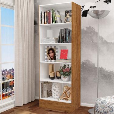 Imagem de Estante para Livros Clarice 4 Prateleiras Cinamomo - Carioca Móveis