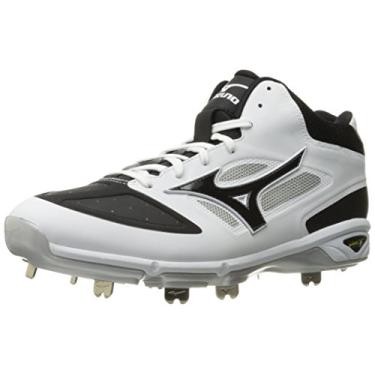 Imagem de Mizuno Tênis de beisebol masculino Dominant Ic Mid, Branco/preto, 14