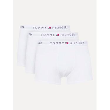 Imagem de Cueca Tommy Hilfiger Cotton Stretch Trunk Branca Pack 3UN, XL/GG