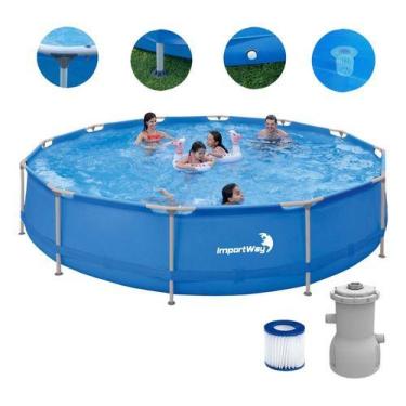 Imagem de Piscina Borda Estruturada Circular 10550l Gigante Luxo Way - Importway