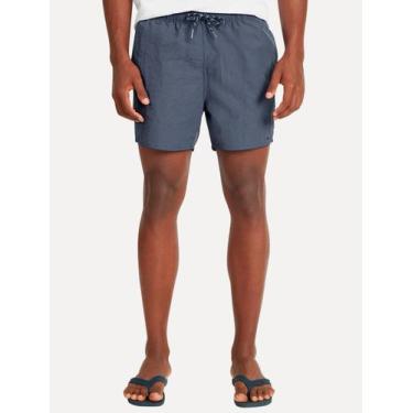 Imagem de Short Aramis Masculino D'Água Elastico Melange Azul Índigo Mescla, XL/