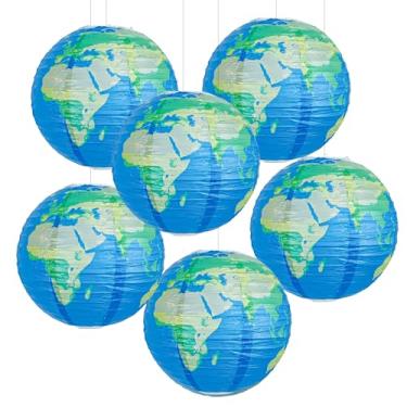 Imagem de Lanternas de papel lanternas suspensas globo decoração de viagem mapa do mundo lanterna de papel redondo terra lanternas de papel para festa temática sala de aula história interesses sociais hobbies