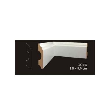 Imagem de RODAPÉ CAVIMAD C/ PASSA FIO 15 x 80 - CC26 3 BARRAS - Adrel/Cavimad