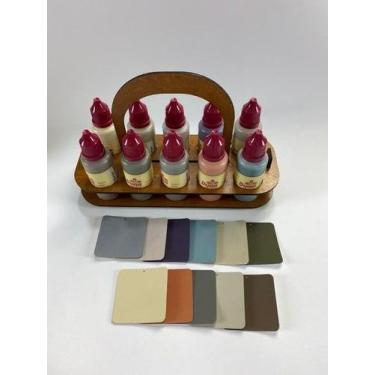 Imagem de Kit com 10 tintas + suporte T052 marca Duna Atelier