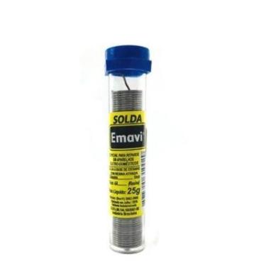 Imagem de Solda estanho tubo 25gr 63x37 - emavi