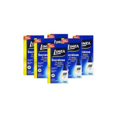 Imagem de Kit c/ 6 Adoçante Líquido Linea Sucralose s/ Gluten 75ml