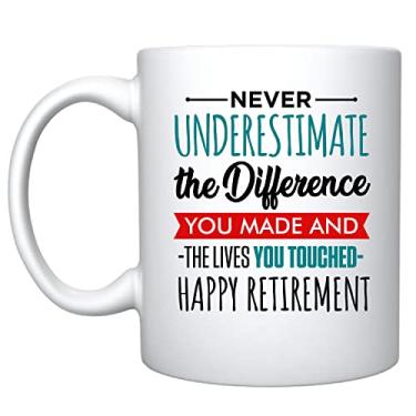 Imagem de Veracco Nunca Subestime A Diferença Que Você Fez E Vidas Ensinadas Feliz Aposentadoria Caneca De Café Cerâmica Presentes Homens Novidade Canecas Aposentado Legal