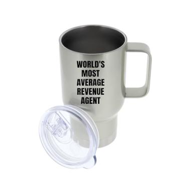 Imagem de Caneca de viagem Agente de receita - Caneca de café com copos isolados - Agente de receita mais médio do mundo - Presentes de agente de receita
