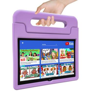 Imagem de Tablet VNEIMQN Kids 10.1" Android 14 64GB WiFi roxo