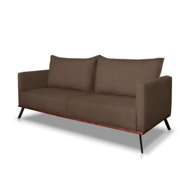Imagem de Sofá 2 Lugares Zeus Veludo Marrom 160 cm - Modern