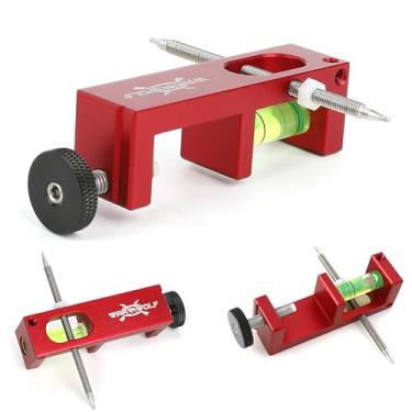 Imagem de ZSHJGJR Ferramentas de afinação de nível de arco multifuncional para arco e flecha para descanso de flecha e ajuste de visão de arco para arco composto (vermelho)