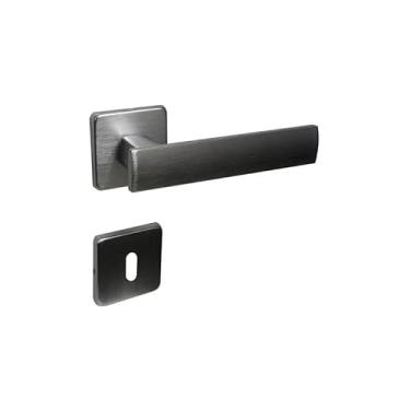 Imagem de FECHADURA METRO LIGHT IMAB INTERNA QUARTO ACETINADA ESCOVADA CHAVE GRANDE QUADRADA 55MM