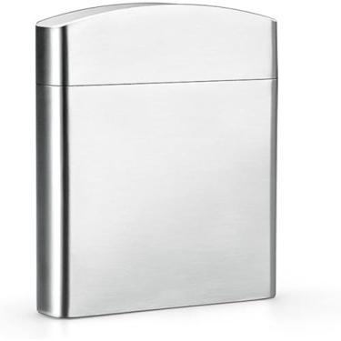 Imagem de Caixa De Cigarro De Aço Inoxidável Caixa De Cigarro De Metal Masculina Cigarreira Fina Pode Conter 20 Cigarros, B