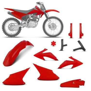 Imagem de Kit Plástico Crf 230f 2008 À 2014 - Pro tork, Vermelho, Protetores e t
