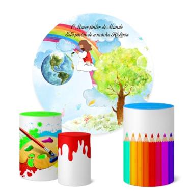 Imagem de Trio Capas Cilindro + Painel 1,50m O Maior Pintor do Mundo (K1OMP0003)