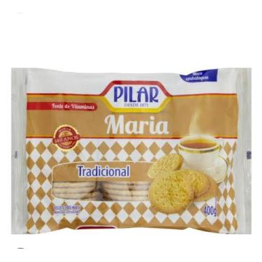Imagem de Kit 6 Pacotes de Biscoitos Maria Maizena Tradicional Pilar 350g