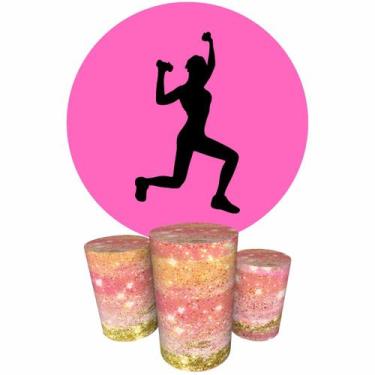 Imagem de Trio Capas Cilindro + Painel Redondo 1,50m Academia - Fadrix, K1ACA000