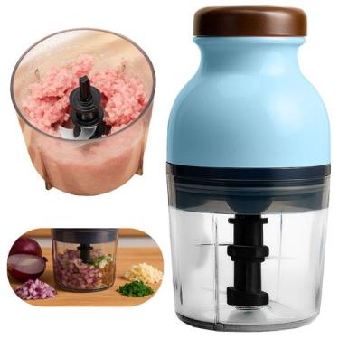 Imagem de Mini Moedor Elétrico Alho Cebola Alimentos Processador 110v Potente Su